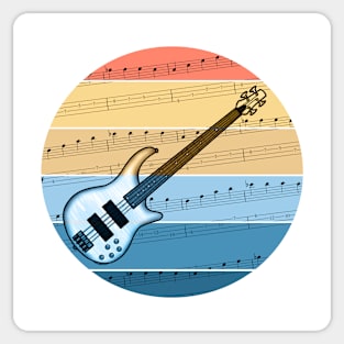 Bass Guitar Music Notation Bassist Musician Sticker